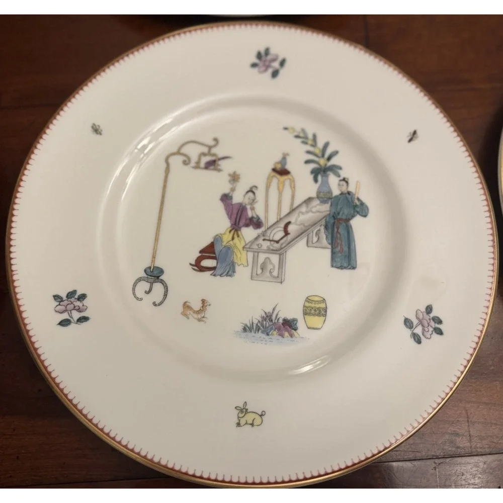 84pc Royal Worcester Early Worcester China Reproduction Chinoiserie Dinner Set
